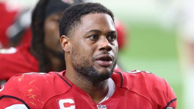 Arizona Cardinals defensive tackle Corey Peters (98) against the Washington Football Team at State Farm Stadium.